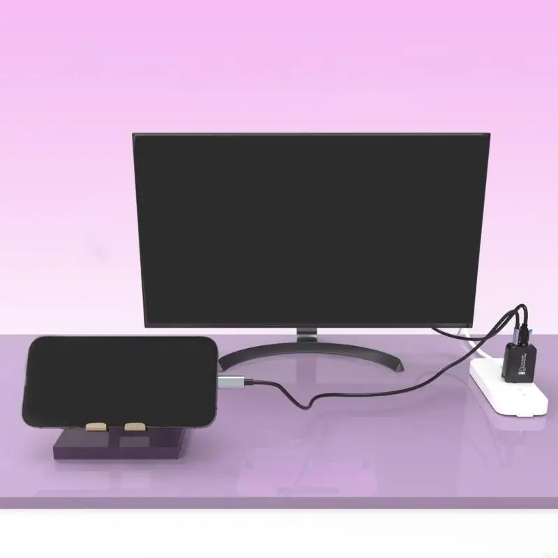 20CB 4K 60Hz Dock du chargeur HDTV 65W FIXE POWER FIMSE USB C Station d'accueil pour les commutateurs