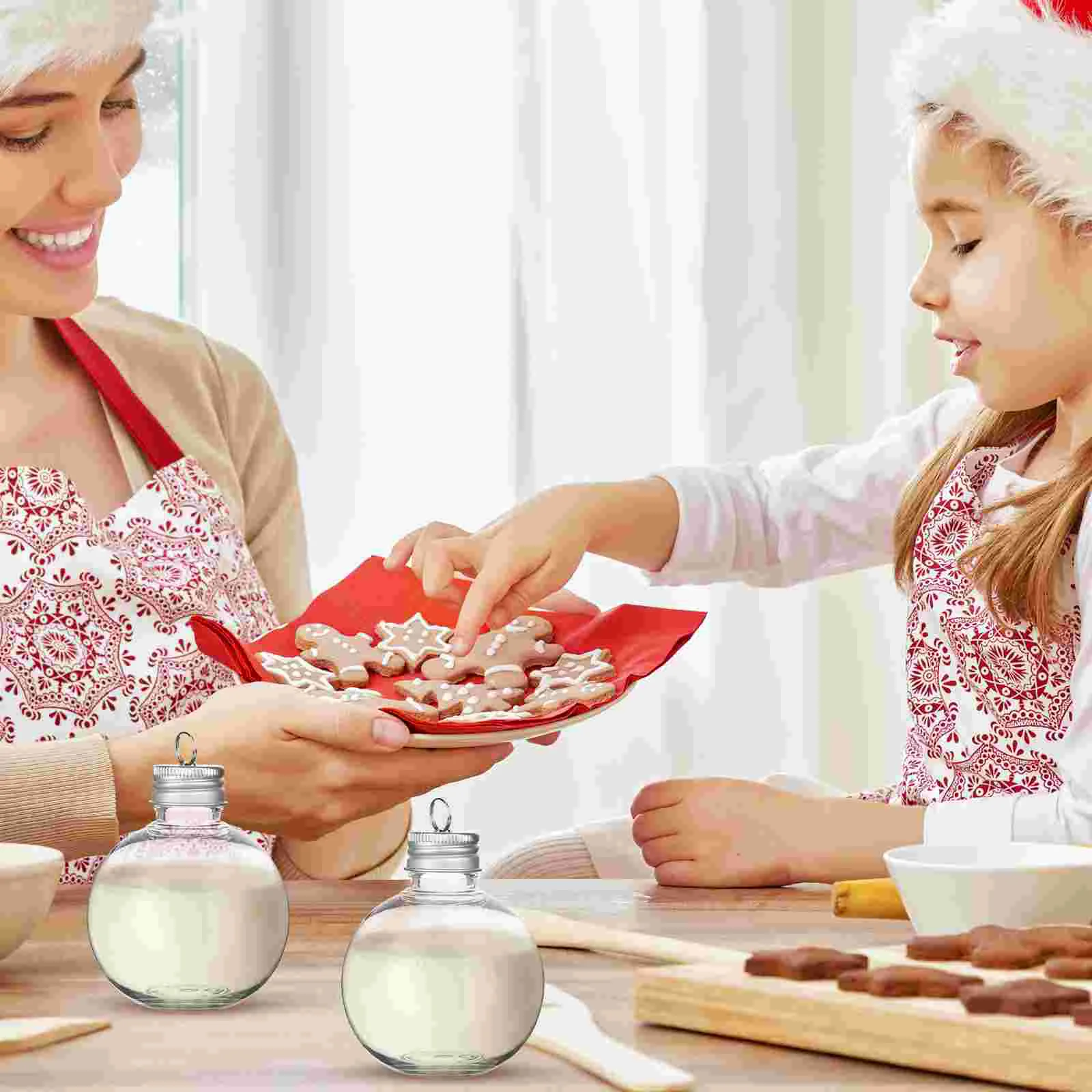 10 Pcs Christmas Spherical Bottle Water Bottles Outdoor Juice Anti-leak Storage Multi-function Plastic Drinking Milk