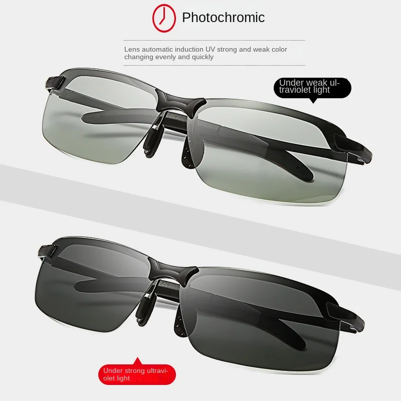 Photochromic Sunglasses Men Polarized Driving Chameleon Glasses Male Change Color Sun Glasses Day Night Vision Driver's Eyewear