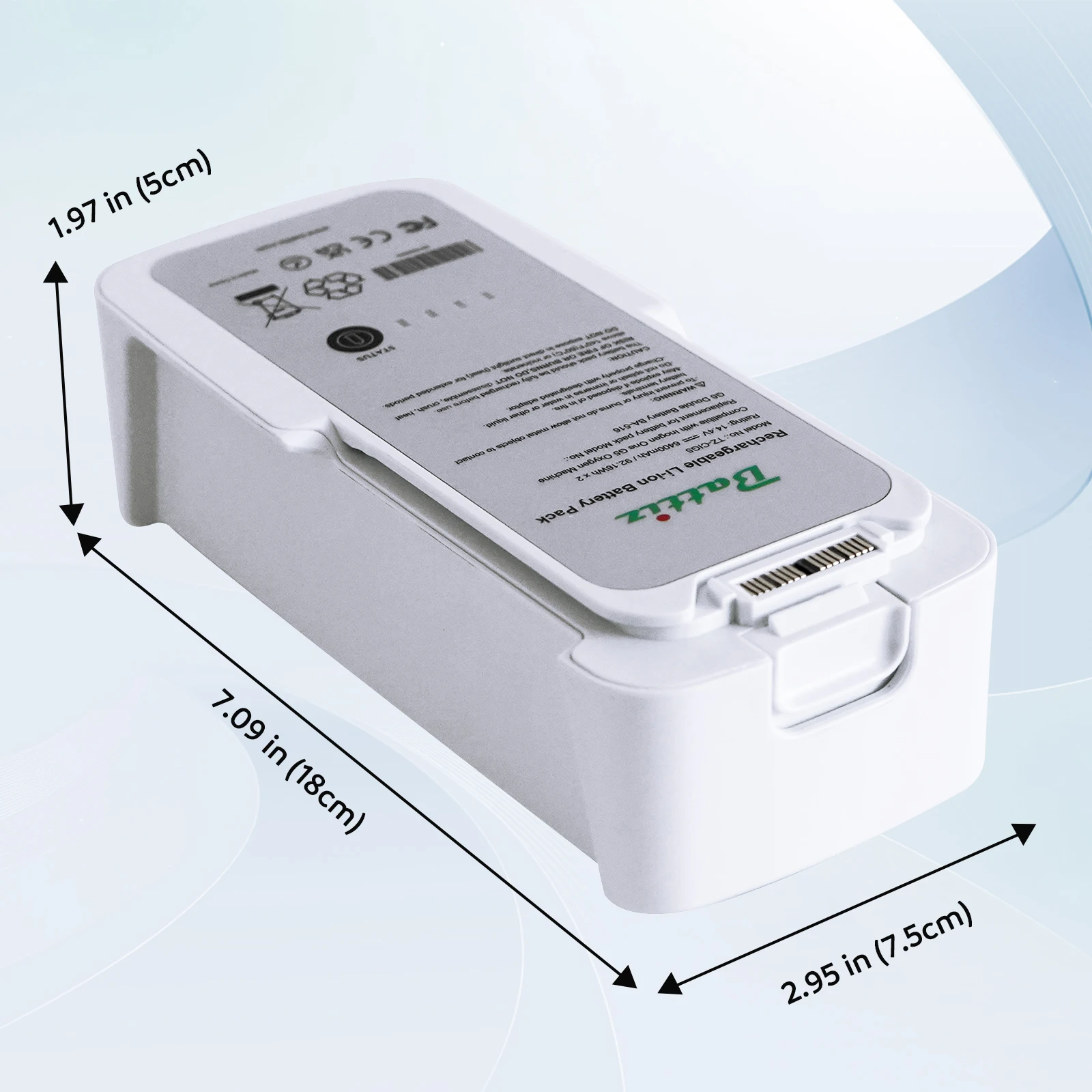 Perfect Compatible With Inogen One G5 Rove 6 Larger Double Battery OxyGo Next Battery BA-516 6.4Ah 16-Cell