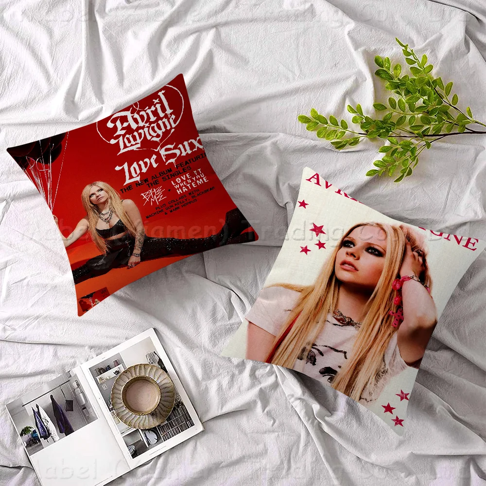 

Singer A-Avril L-Lavigne Pillowcase Toon Gift Cushion Cover Bedroom Home Sofa Chair Seat Decor Pillow Case