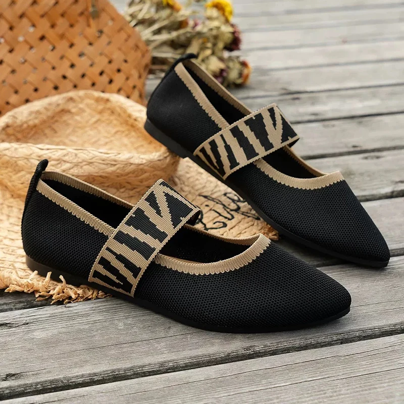 Women\'s Ballet Flats Casual Shoes Low Heel Barefoot Elegant Woman Sneakers Socofy Comfortable Pointed Toe on Offer Free Shipping