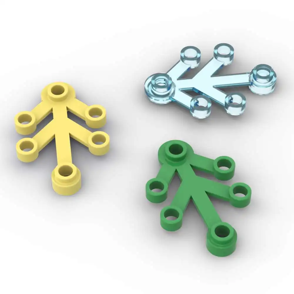 

MOC 10 шт. часть кирпича 2423 листья растений 4X3 муфта строительные блоки цветы и трава лист дерева частица игрушка подарки на день рождения для детей