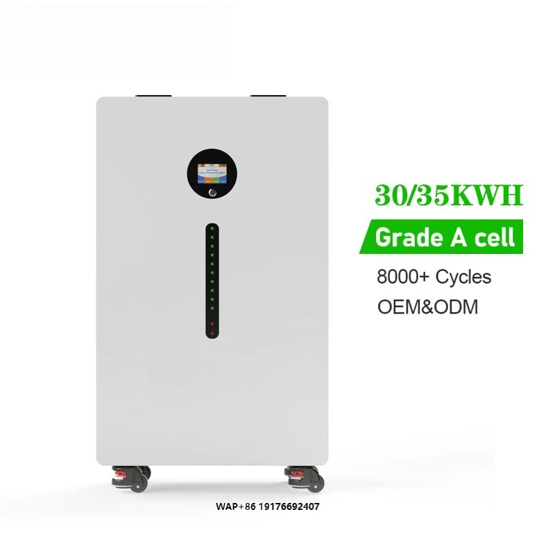 LiFePO4 30KWH 51.2V 500AH Rack-Mounted Home Energy Storage Battery-Multi-Air Cooling LCD Touch Customizable 10-Year Warranty DDP