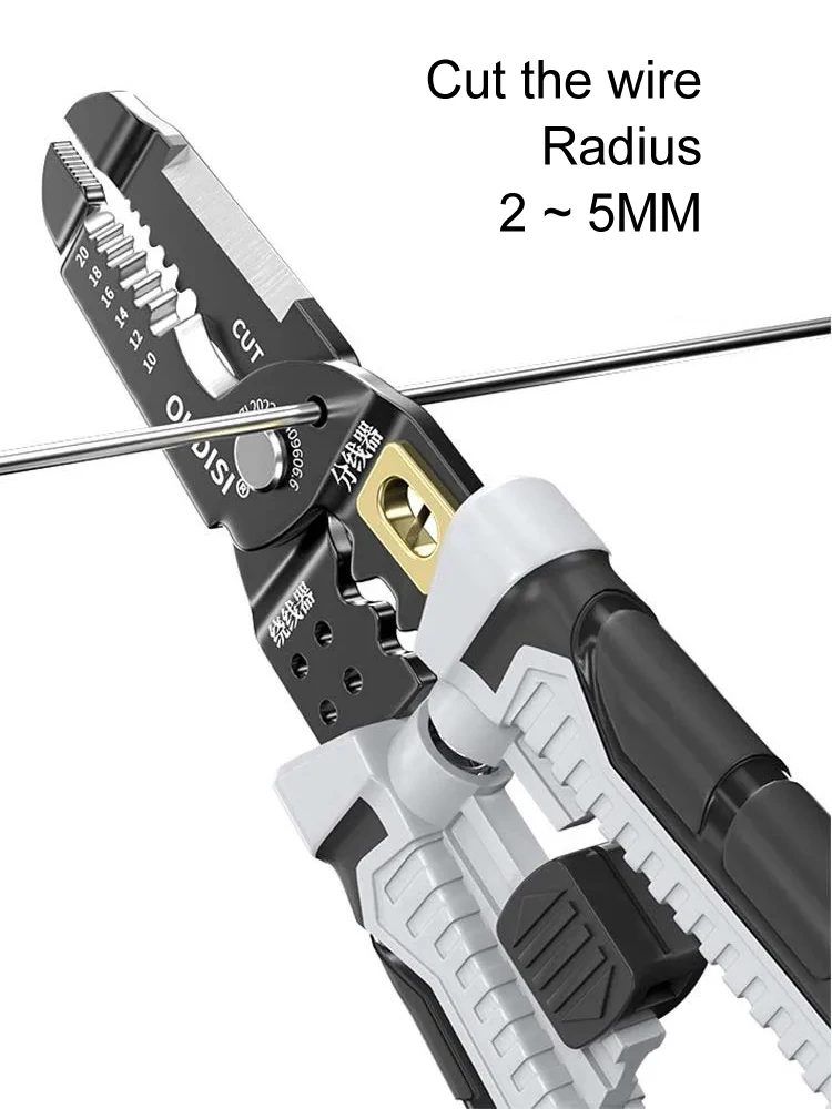 New Wire Stripper Pulling Plier Wire Cutter Multifunction Repairing Scissors Electrical Stripping Crimping Plier Hand Tool