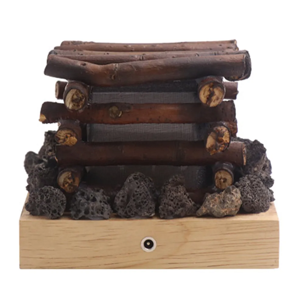 USB Rechargeable Bedside Touch Dimming Night Lamp Fake Campfire Flame Night Light for Bedroom Decor Ambient Lighting and Reading