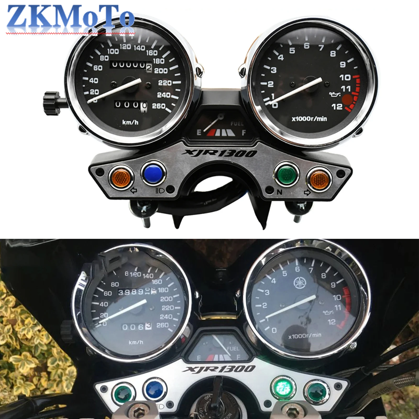 

Motorcycle 260 Gauges Cluster Speedometer Tachometer Odometer Fits For Yamaha XJR1300 XJR 1300 1989 1990-1997 Universal Parts