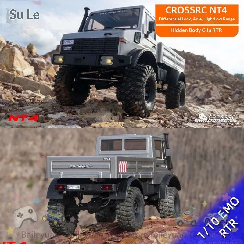 Crossrc Rc Crawler Emo Nt4 1/10 Scale Unimog 4Wd Electric Remote Control Off Road Model Truck Rock Climbing Hobby Vehicle