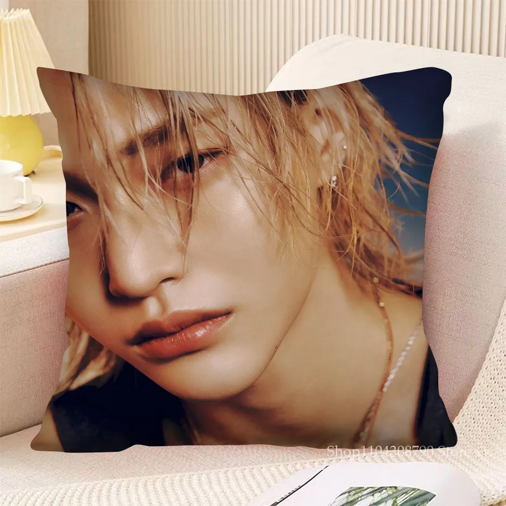 1PC Kpop-Wonbin Pillow Case Square Pillow Cushion Cover Bedroom Sofa Room Decoration Casual Pillow Cover