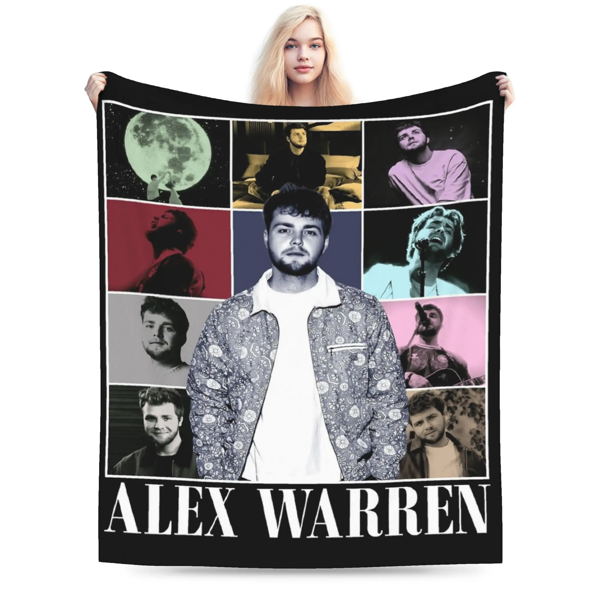 Alex Warren Tour Music Blankets Flannel Print   Multifunction Soft Throw Blanket for Sofa Bedroom Plush Thin Quilt