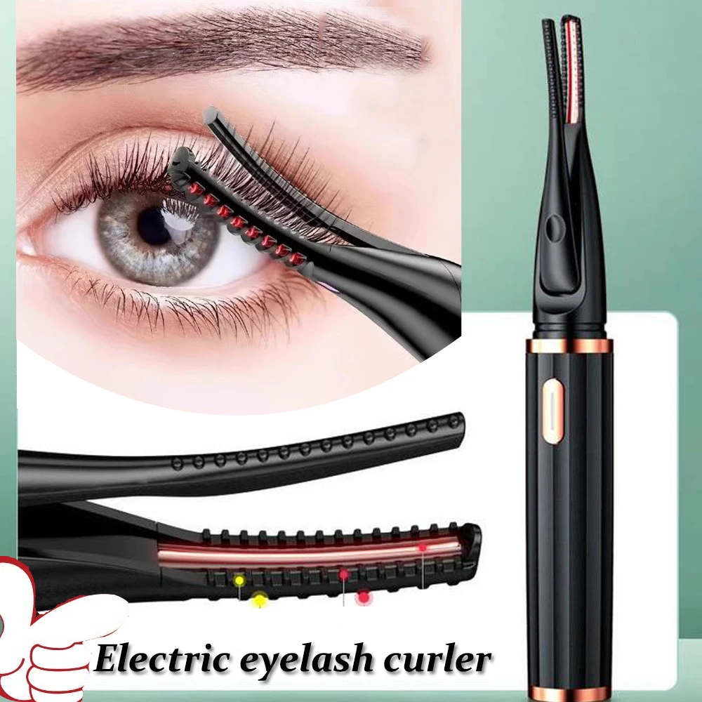 Modelador de cílios elétrico portátil para mulheres, curling rápido natural, 3 modos de temperatura, 48 horas de longa duração, maquiagem dos olhos