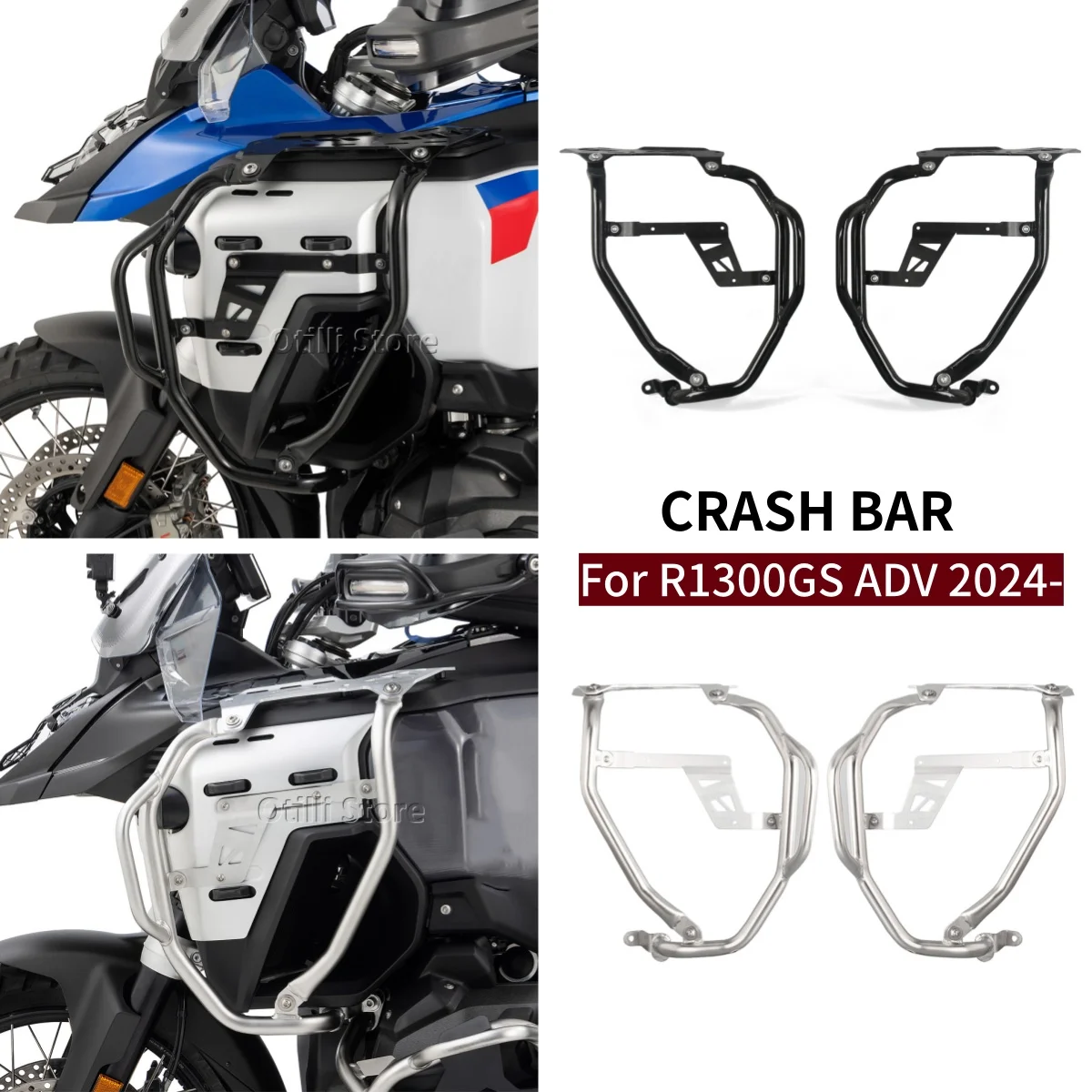 

For BMW R1300GS ADV Engine Tank Guard R 1300 GS Adventure 2024 2025 Motorcycle Highway Crash Bar Bumper Frame Protection Bar