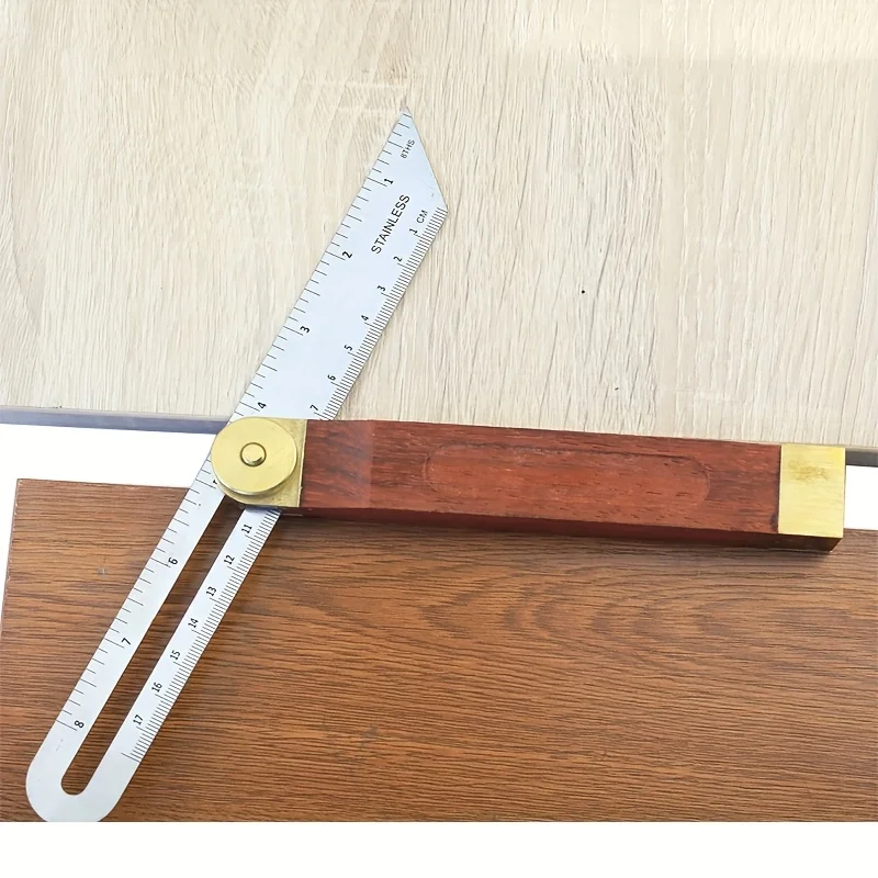 18/22cm Woodworking Scriber Dovetail  Multi Miter Angle Ruler Marking Jig Marking Gauge Polygon Bevel Angles Marking T-Ruler view 4