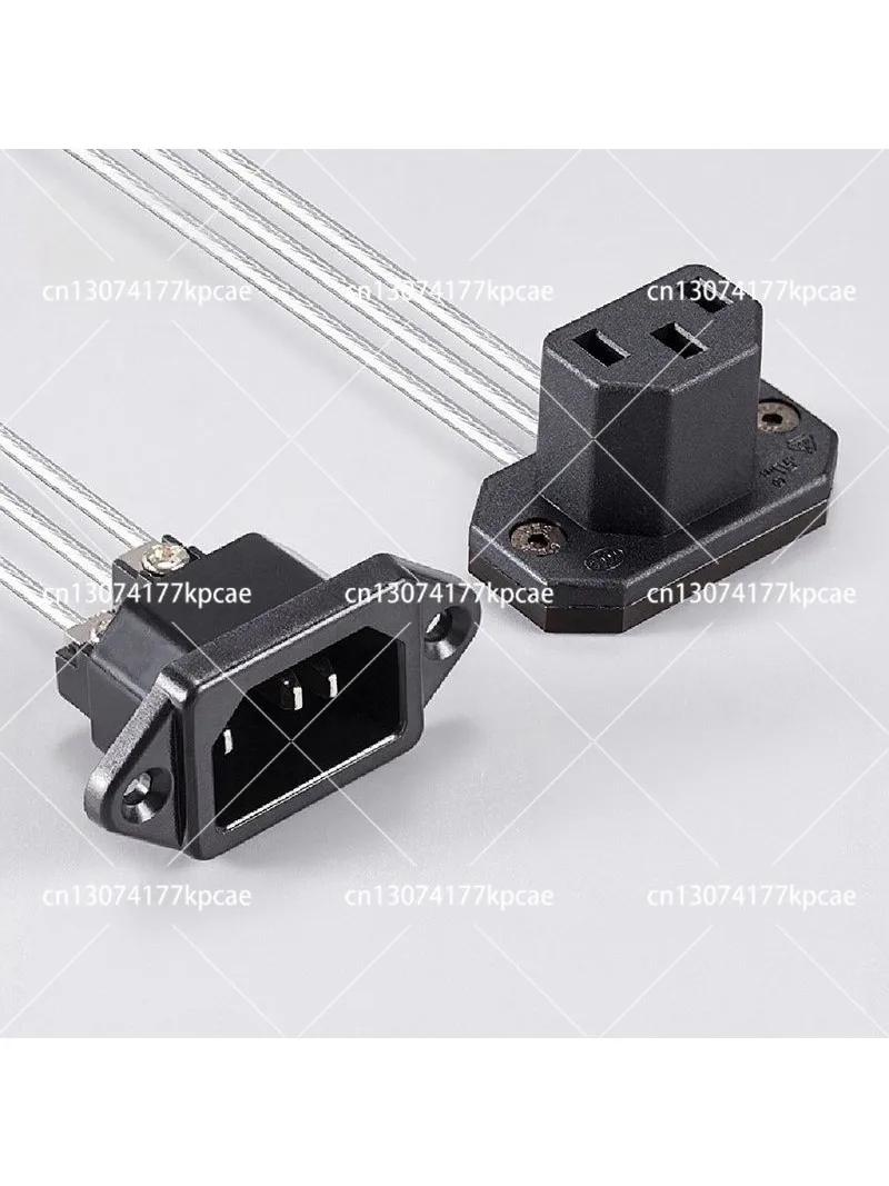 Power Cord Extension Cable Computer 90 Degree Elbow Three Hole Ultra-thin Male and Female Plug Computer C13 To C14