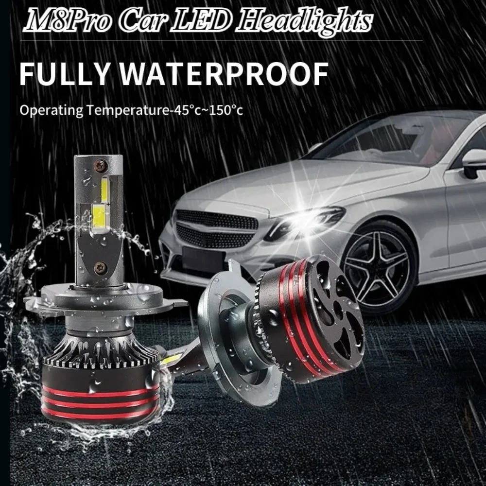 

For Universal Cars M8 Pro 120W 12000LM LED Headlight Bulb Kit H7 H8 H11 High Power Upgrade Canbus Ready Easy Installation Parts