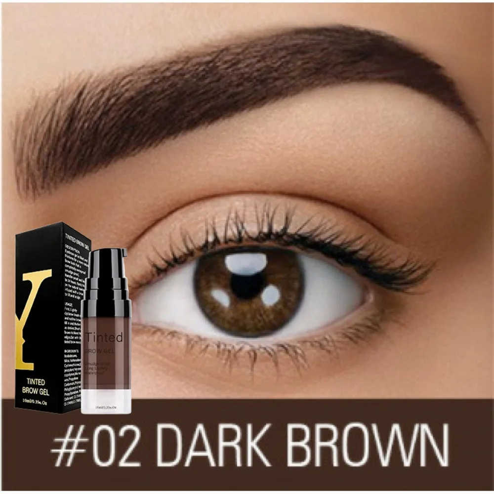 Longwear Waterproof Tinted Brow Gel Long Lasting SmudgeProof Liquid Eyebrow Makeup Highly Tinted Liquid Eye Brow Makeup