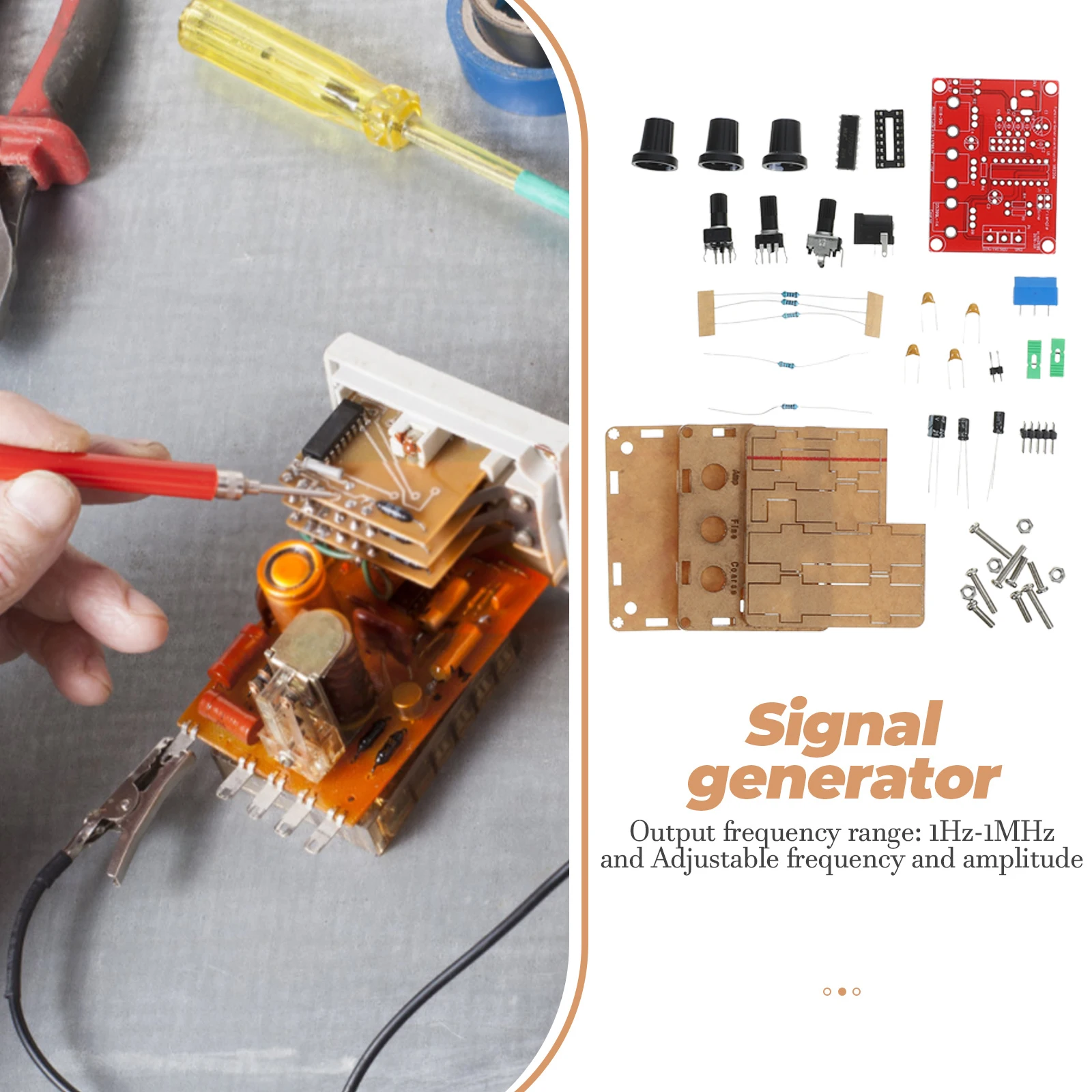 

High Performance DIY Kit Signal Generator Function Generator Sine Triangle Square Waves 1Hz-1MHz Adjustable Frequency