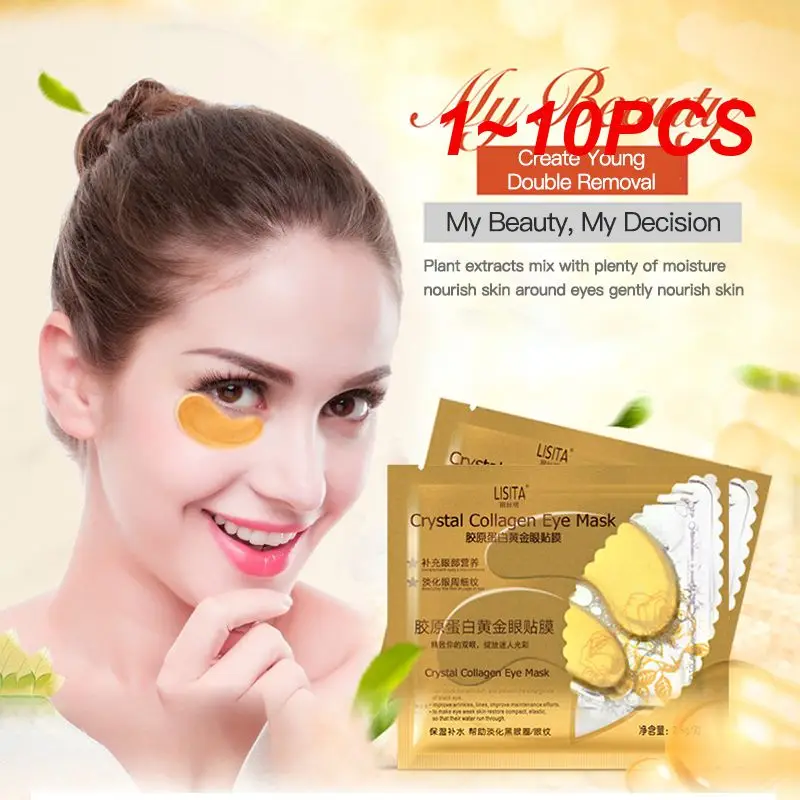 1~10PCS Eye Skin Care Crystal Collagen Gold Eye Patches Anti-Aging Dark Circles Acne Beauty Mask Korean Cosmetics Moisturize Gel