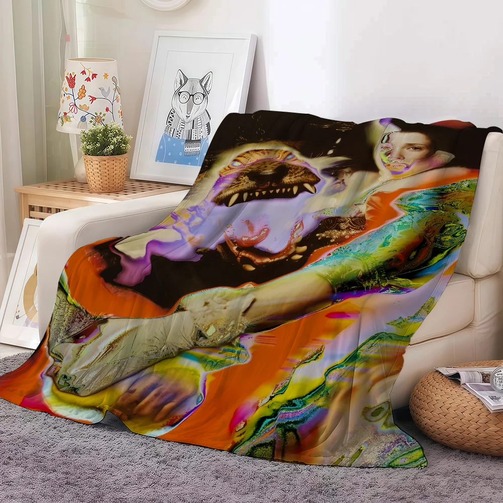 بطانية غبية للمغنية إيما لويز ناعمة وصديقة للبشرة لسرير الأريكة ومفرش سرير قيلولة لحاف جميع المواسم #2