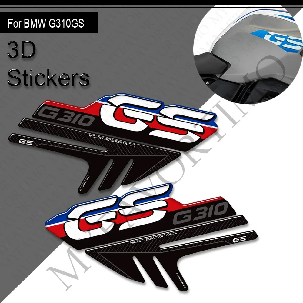 Untuk BMW G 310 GS G310GS G310 petualangan ADV bantalan tangki Gas stiker lutut minyak bahan bakar stiker Fairing pelindung Fender 2017 - 2024 2025