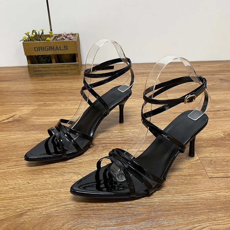 

Sexy Pointed Toe Open Toe High Heels 2026 Stiletto Strappy Sandals Xia Ladies Romans