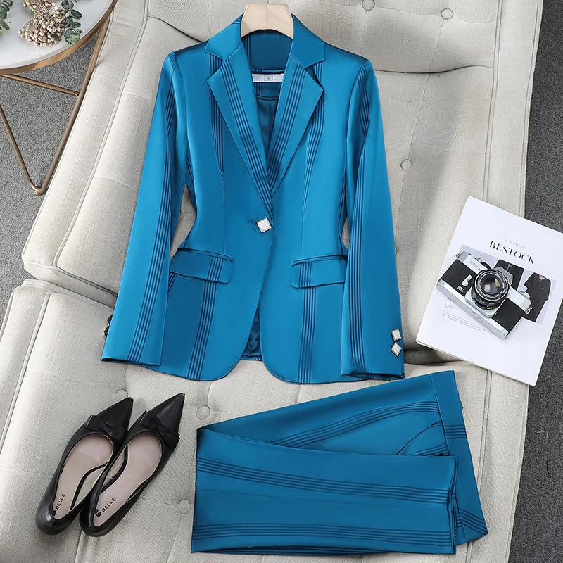 ZJYT أنيقة مكتب سيدة زر واحد السترة فستان أطفال مع سروال داخلي للنساء خريف 2025 كم طويل حجم كبير سترة وبنطلون دعوى الزي