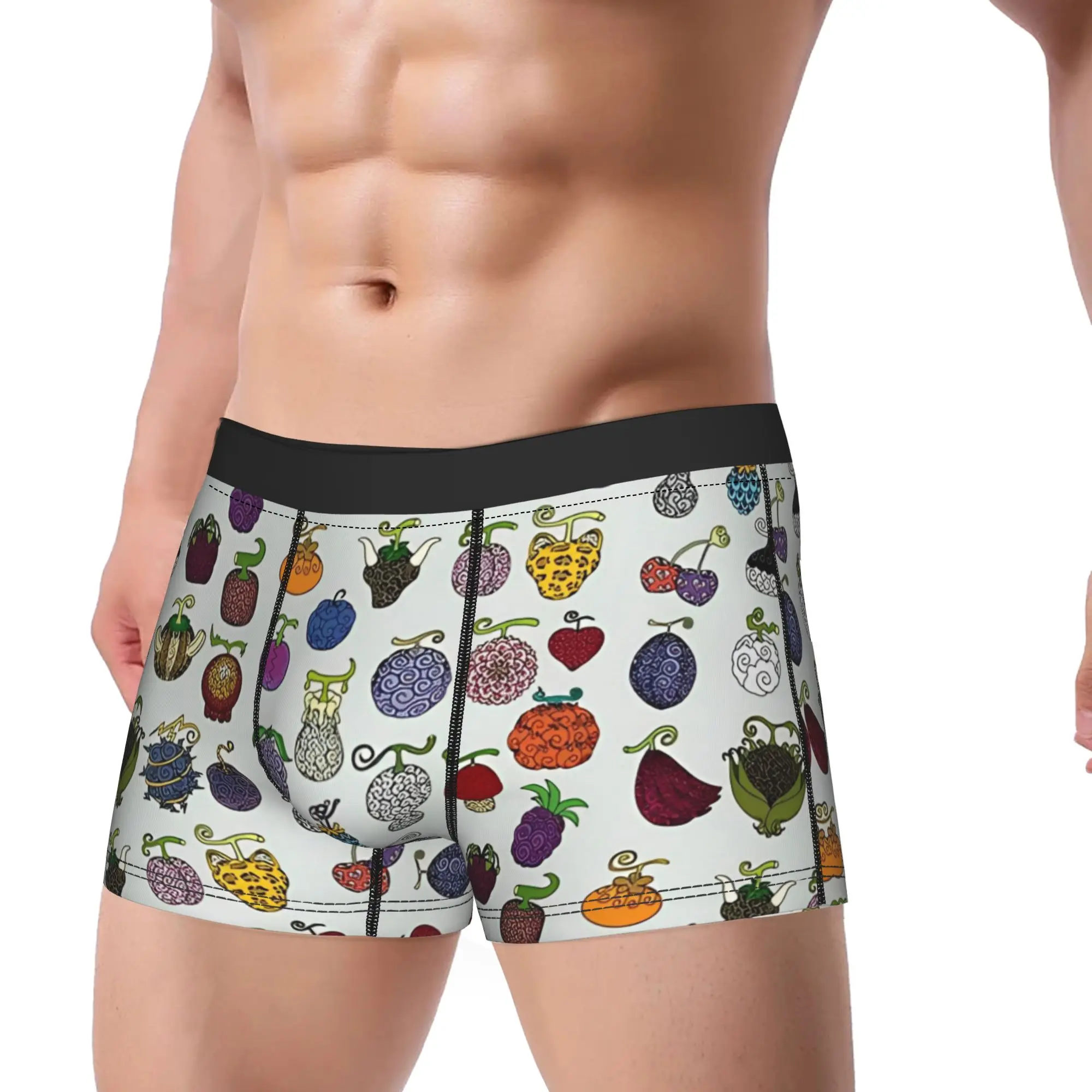 

Akuma no mi Men's Underwear One Piece Boxer Briefs Shorts Panties Funny Soft Underpants for Male Plus Size