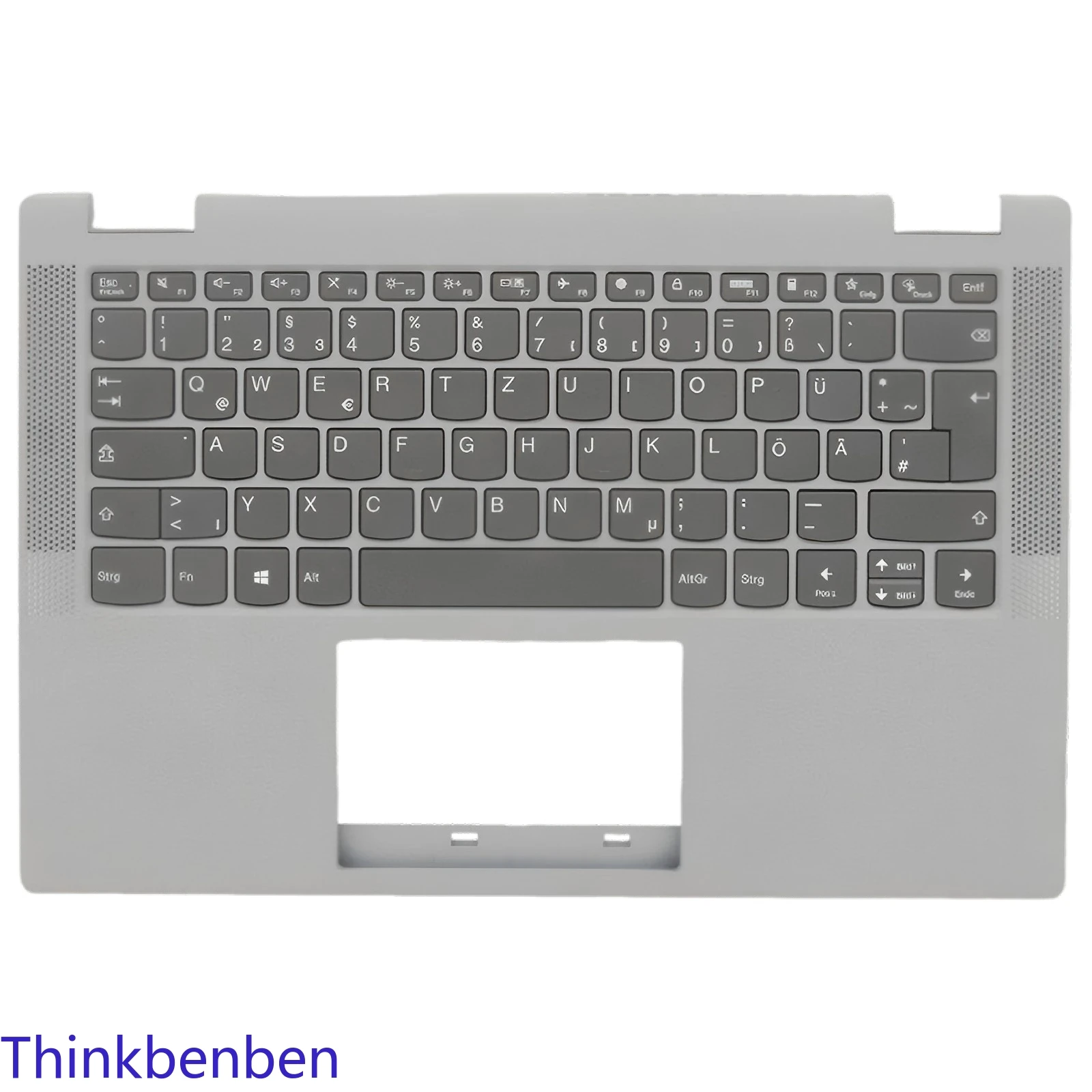 

DE German Platinum Grey Keyboard Upper Case Palmrest Shell Cover For Lenovo Flex 5 14 14ALC05 14ARE05 14IIL05 14ITL05 5CB1C19366