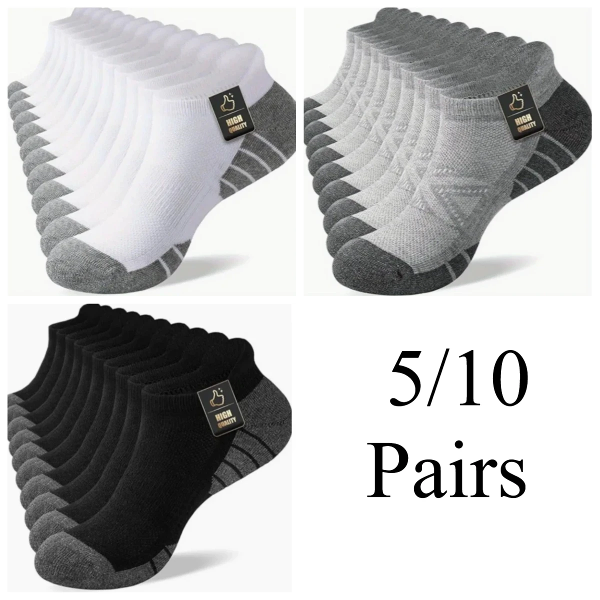 10/30 Paar Herren-Outdoor-Gym-Socken, hochwertig, bequem, weich, rutschfest, für Fußball, große Größe, neuer Stil