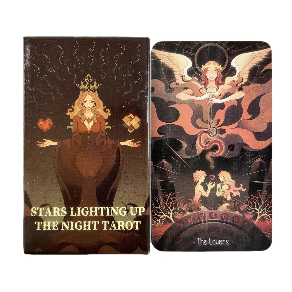 Stars Lighting Up The Night Tarot Cards Board Game Deck Divination Oracle Cards Fortune Telling Family Party Game Edition