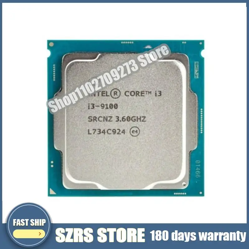 Processeur Int@l Core i3 9100 3.6GHz d'occasion, pour façade core, 65W, 6M, LGA 1151