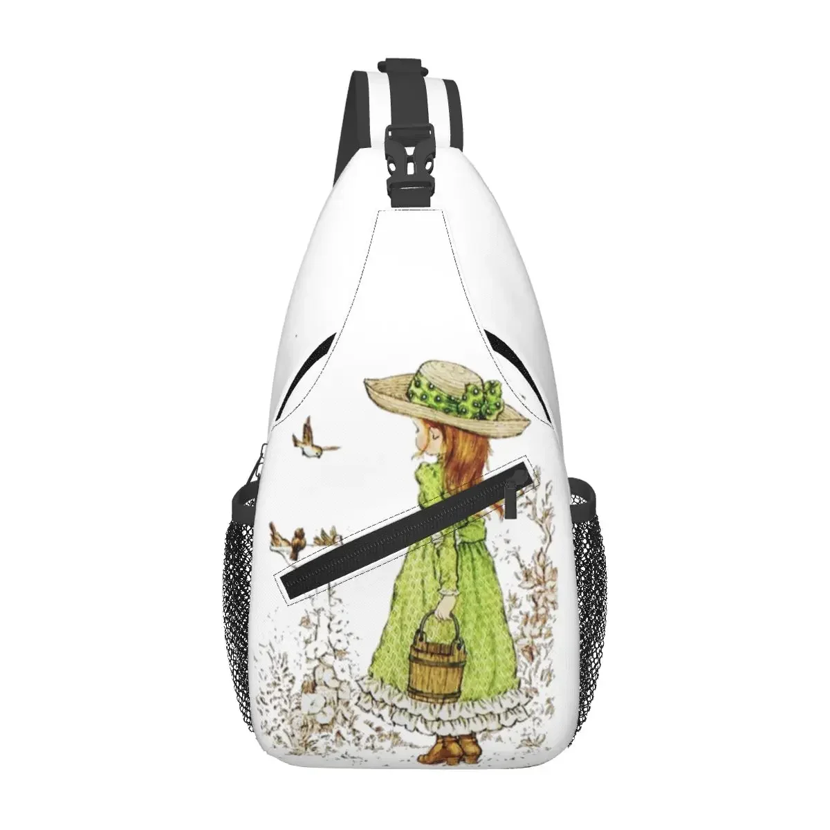 

Sarah Kay Girl Chest Bag Men Sling Crossbody Backpack Chest Bag Travel Hiking Daypack Shoulder Bag