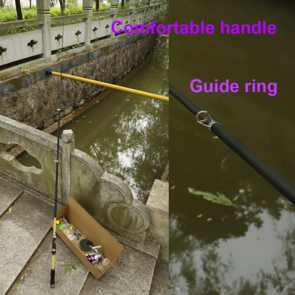 

56 шт., набор телескопических удочек и катушек, портативный, 1, 8 м, легкий, подходит для начинающих, путешествий и прибрежной рыбалки