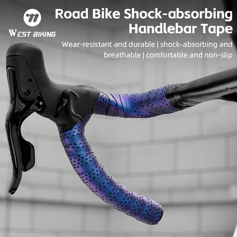 

WEST BIKING Handlebar Tape PU Eva Anti-slip Wrap Soft Breathable Shockproof Road Tape End Bar MT Bicycle Grips Cycling Access