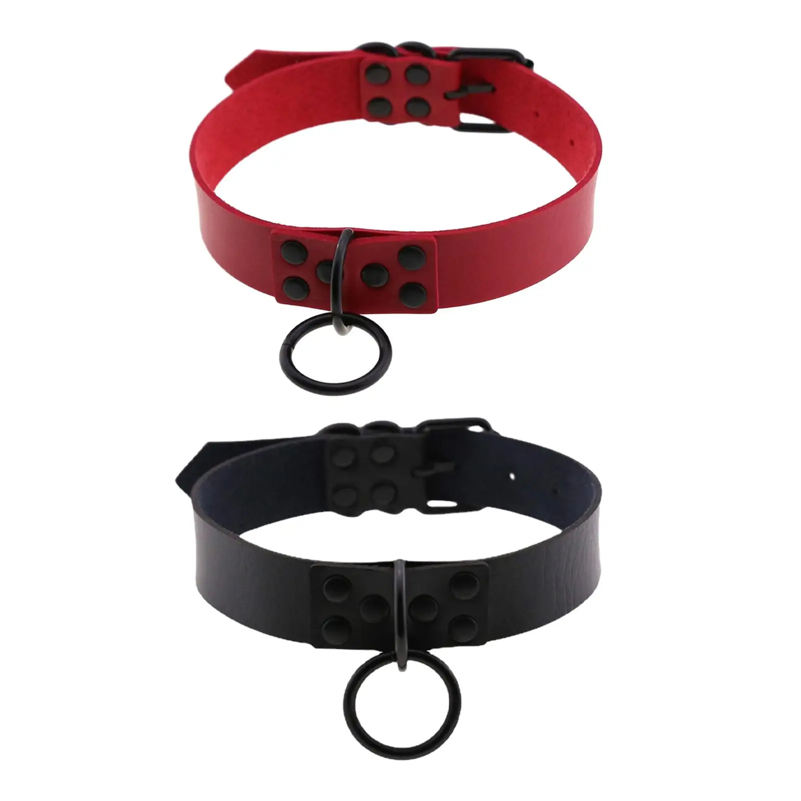 

Punk Rock Collar PU Leather Choker Goth Choker Collar Fancy Dress Rock Choker Necklace for Men Girls Cosplay Custume Accessiores