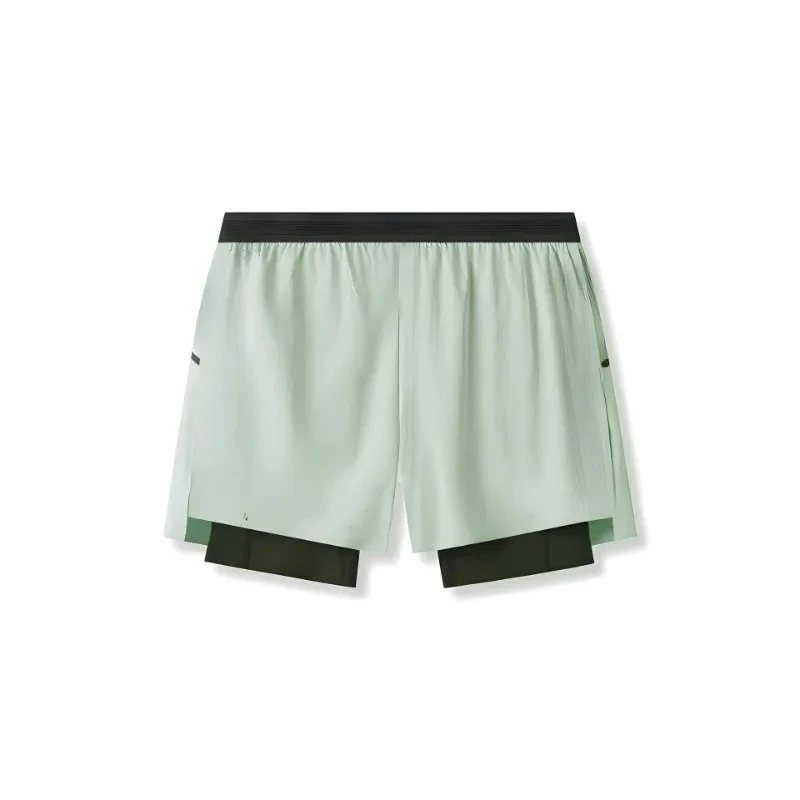 

Men's Fake Two-piece Sports Shorts American Running Training Breathable Fitness Pants Marathon Strong Men's Sports Shorts