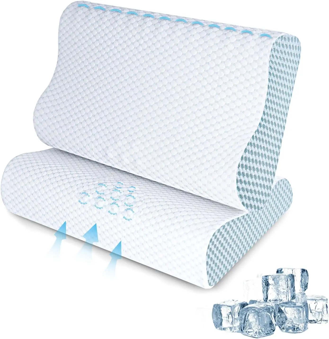 

Подушка для шеи из пены с эффектом памяти (2 шт.) для снятия боли, эргономичная поддержка для сна на боку, спине и животе