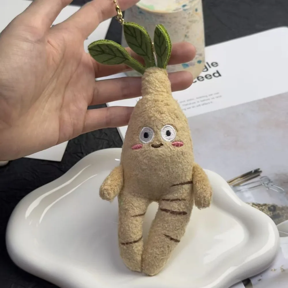 

Cartoon Plant Plush Doll Keychain Traditional All-heal Lucky Charm Crying Mushroom Keychain Beads Chain Multicolor Cute Keyrings