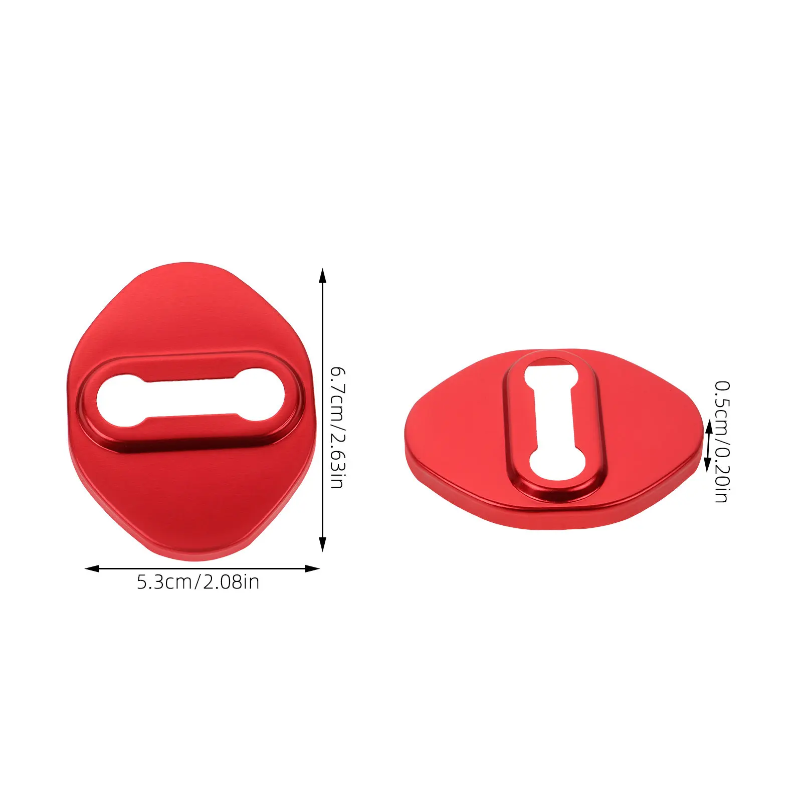 2Pcs Aluminum Alloy Car Door Lock Cover Protector Pull Pin Covers Easy Install Door Bolt Decorative Cover Car Interior