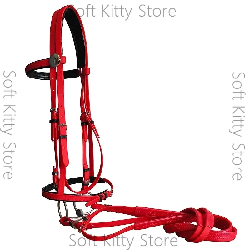 Horse Riding Equipment Durable Horse Head Collar Halter Horse Riding Bridle PVC Racing Equestrian Equipment