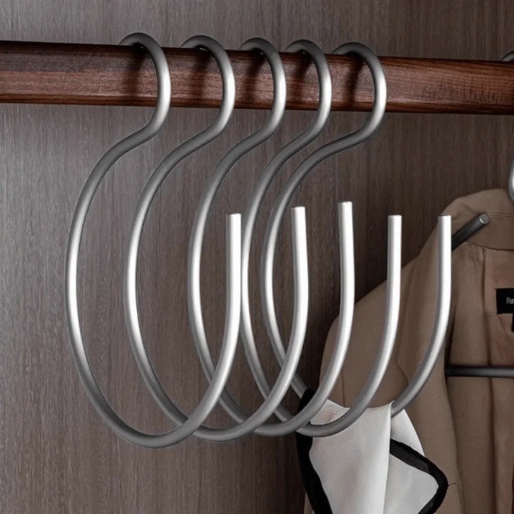 Versatile Metal Hanging Hooks Space-Saving Hat Storage S-Shape Hook Cap Organizer Closet Organizer Hooks Home Organization