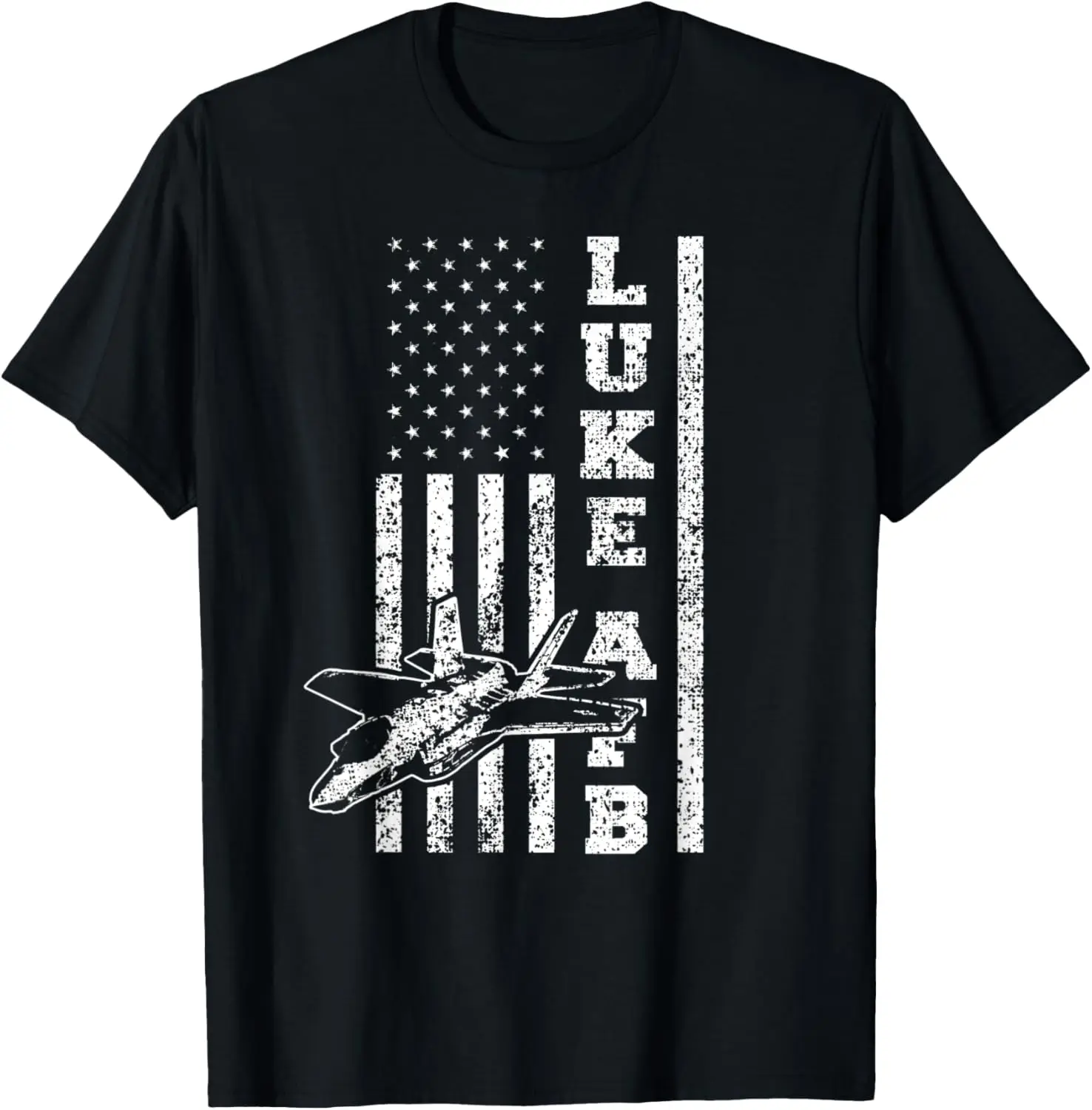 Luke Air Force Base USAF F-16 Falcon Patriotic US Flag T-Shirt