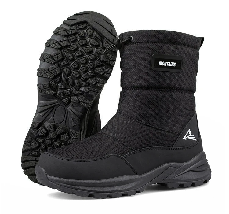 Warme Winter-Plüsch-Schneestiefel für Damen und Herren, Outdoor-Winterstiefel, winddichte Baumwollschuhe, abriebfeste und rutschfeste Stiefeletten. – Detail 10