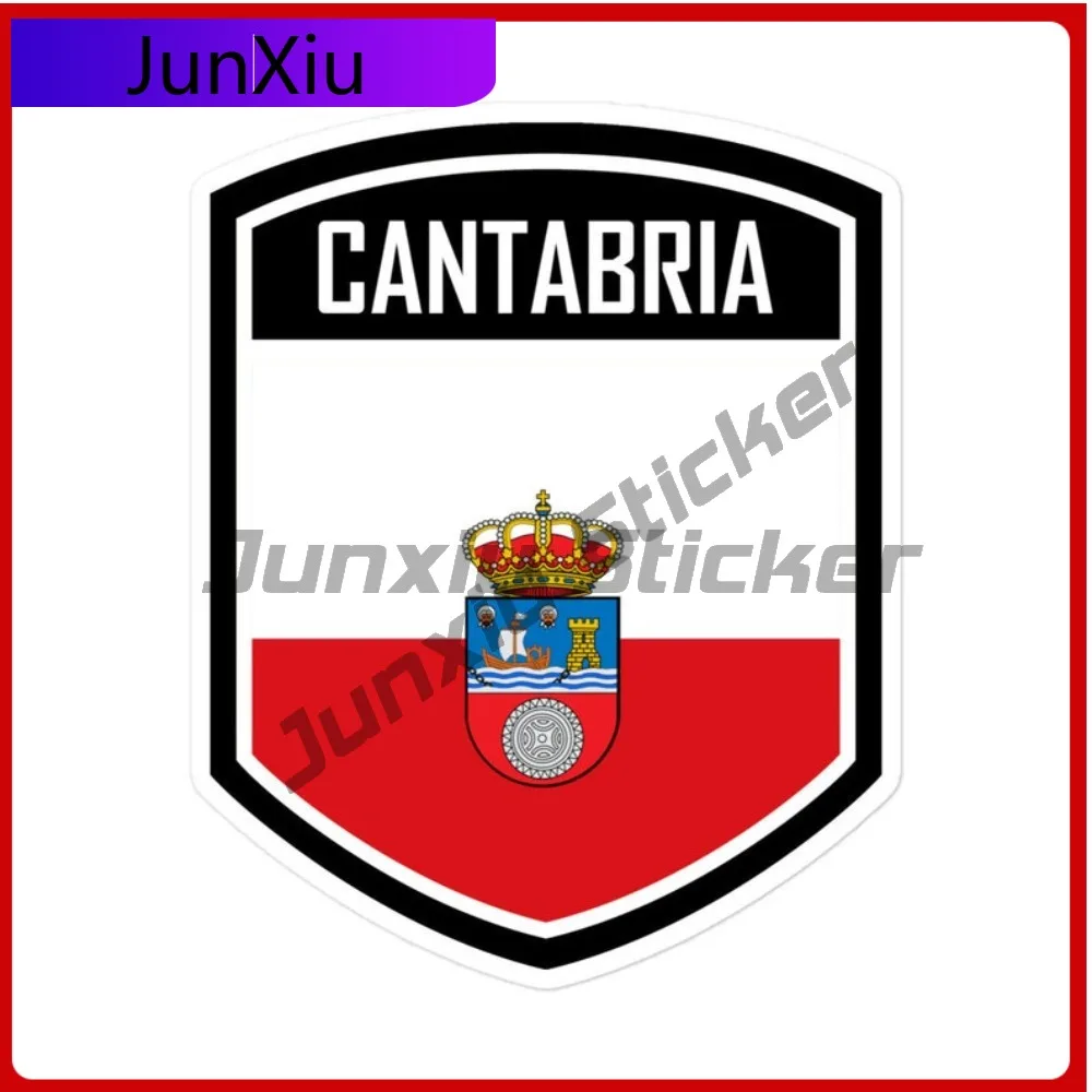 

Cantabria Spain Symbol Unique Car Fade Resistant Decal Emblem Stickers UV Resistant Vinyl Helmet Bumper Unique Funny Wall
