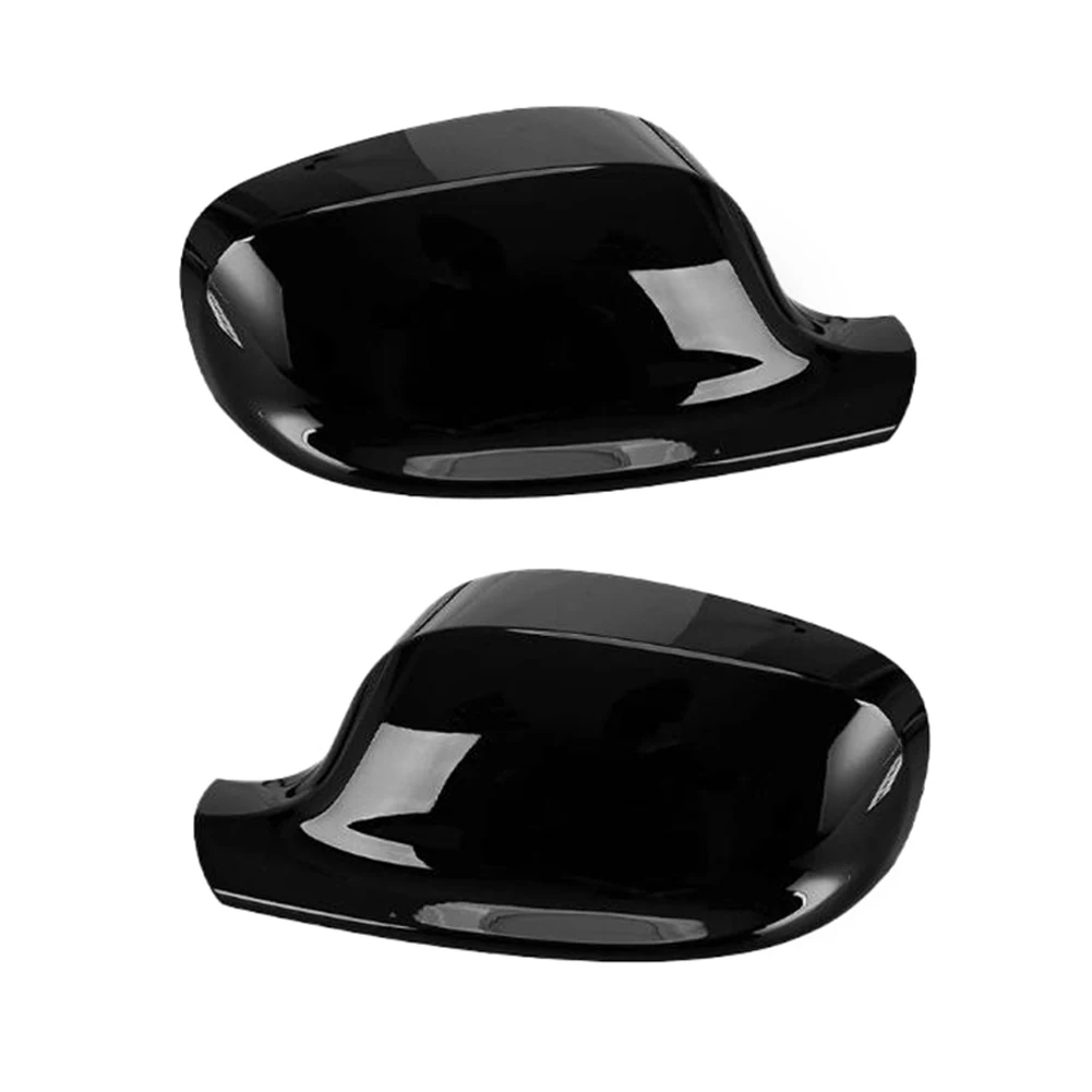 

As Shown Mirror Cover Cap Black Mirror Cap 2 Pieces Set Easy Installation OE Match Replacement For Damaged Covers