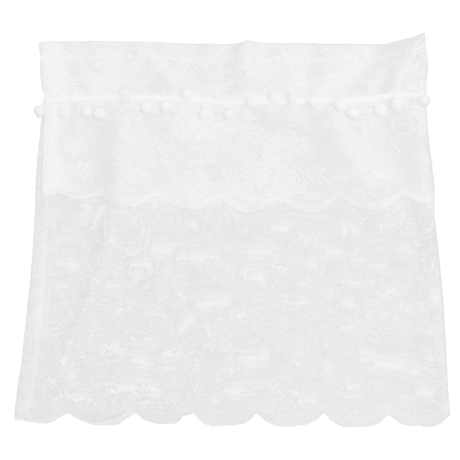 

Lace Sunshade Curtains Balloon Shades Window Panels Sheer Kitchen Half Farmhouse Valance Short Curtains for Windows Bedroom