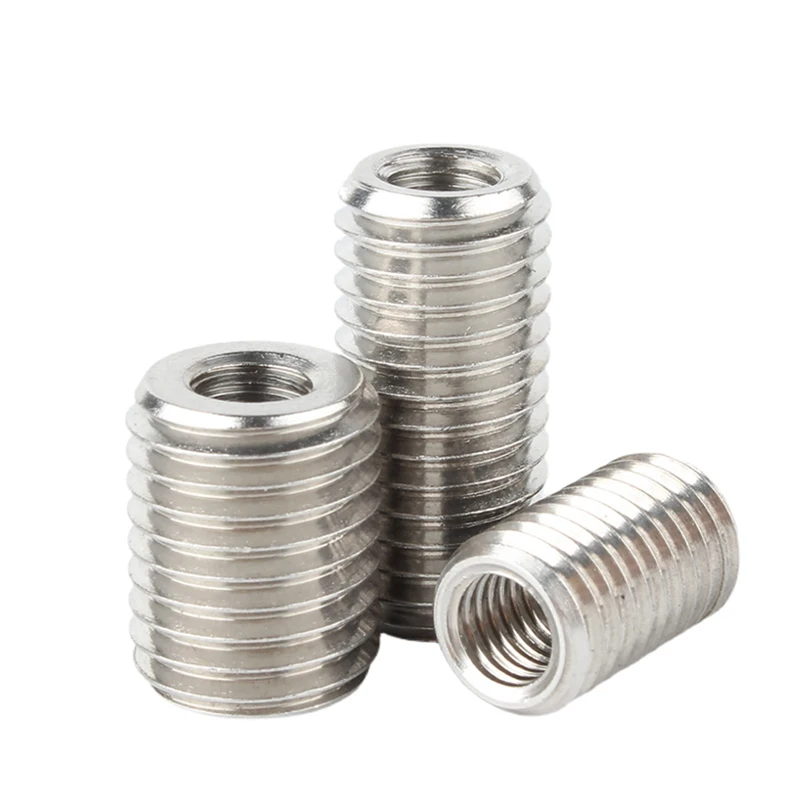 304 Stainless Steel M2 M3 M4 M5 M6- M12 M20 Inside Outside Thread Adapter Screw Nuts Insert Sleeve Converter Nut Coupler