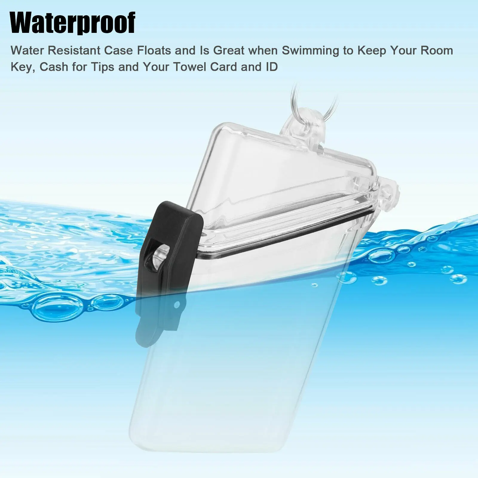 Transparnt Card Cover Protective Holder Hard Plastic Waterproof Clear Credit ID Business Card Protection Document Id Badge Case