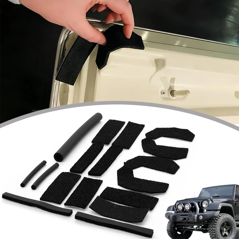 Kit di riparazione perdite sul tetto coperchio rimovibile superiore rigido Kit di guarnizioni per blocchi di schiuma per Jeep Wrangler JK JKU