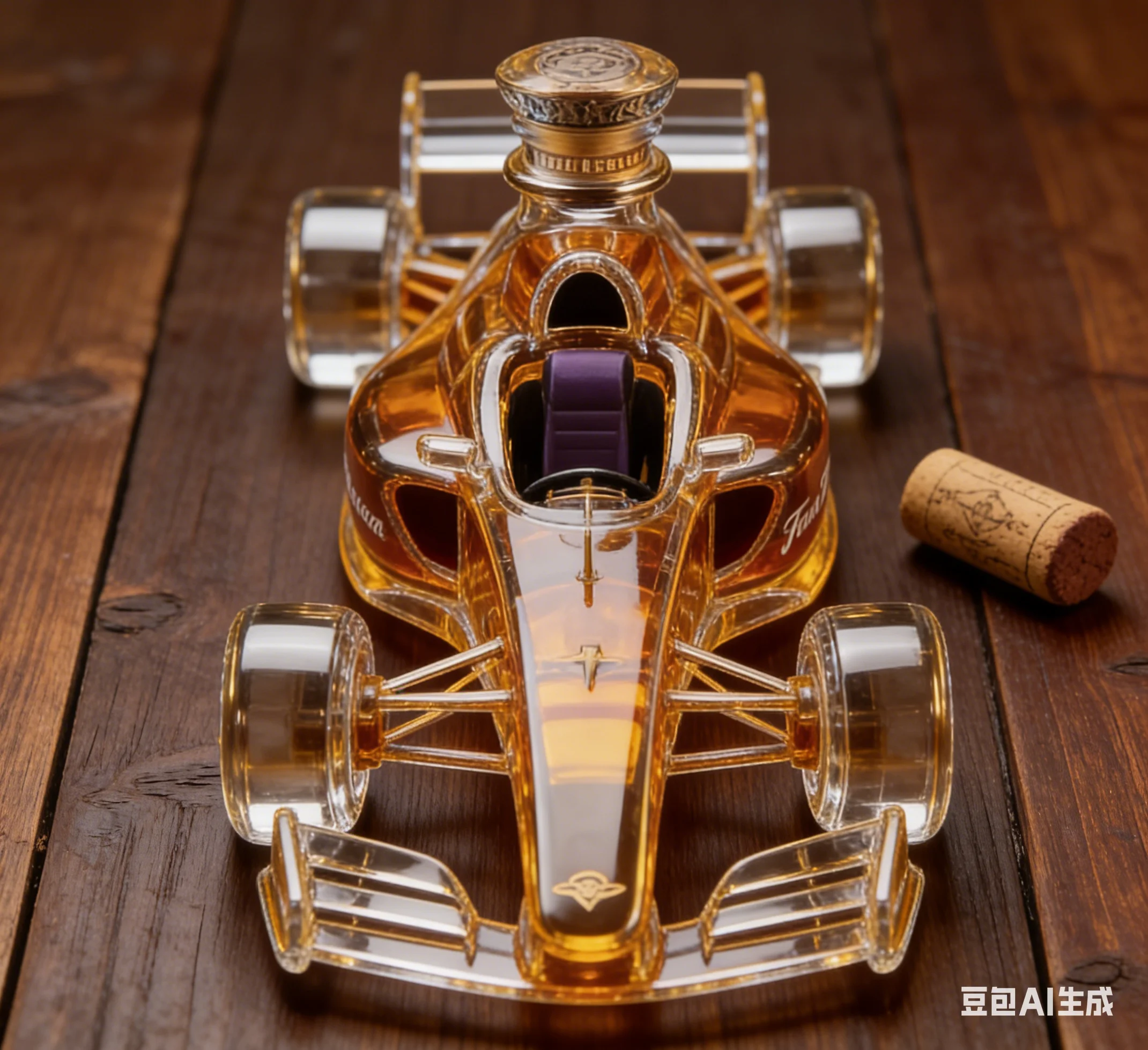 Racing Shape High Borosilicate Glass Whiskey Decanter Ornament Unique Home Decor Bottle for Interesting Interior Design